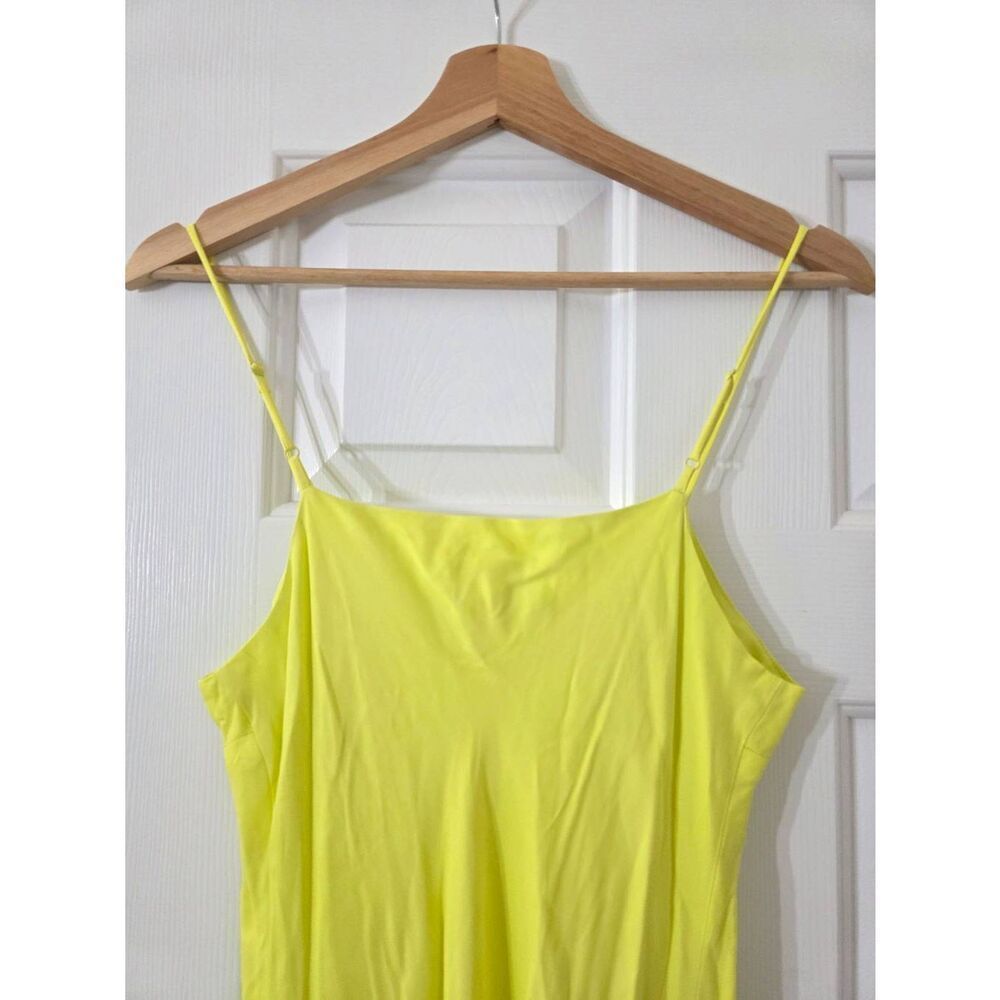 Farm Rio neon green lenzing ecovero viscose slip dress M - Picture 6 of 7